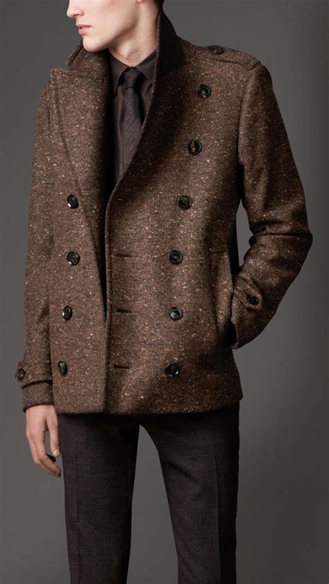 burberry overcoat men|Burberry wool pea coats men's.